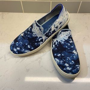 Rothy’s Blue Shibori Sneakers